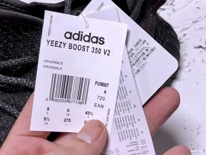 Boost Black - Yeezy Static (Reflective) Adidas V2 FU9007 350 0505